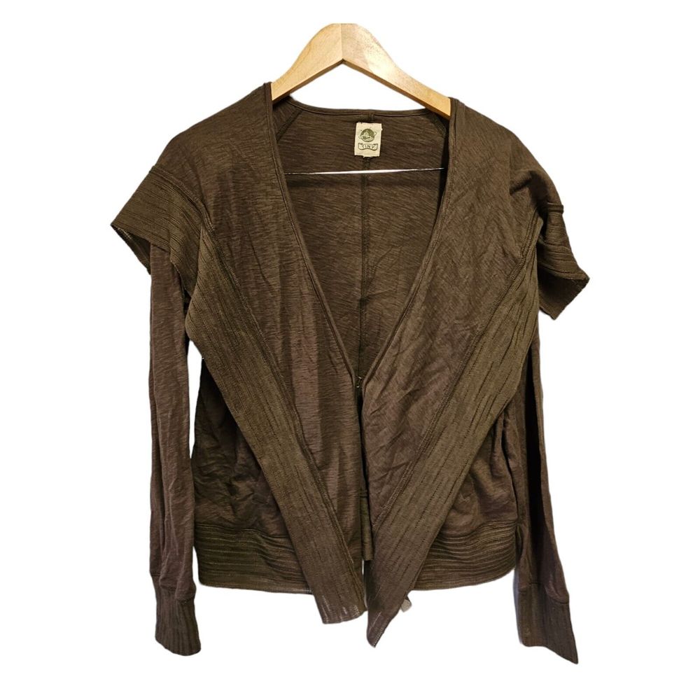 Anthropologie TINY Olive Cardigan Light Weight SMALL